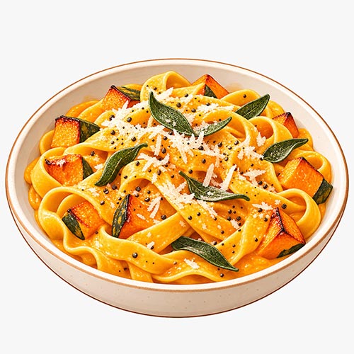 Kürbispasta mit Salbei